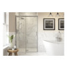 Iconix 1500mm8mm Glass  Semi-Framed Sliding Door - Chrome shower door
