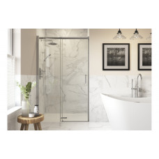 Iconix 1000mm Semi-Framed Sliding Door - Chrome