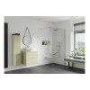 Iconix 500mm 8mm Glass Wetroom Panel & Floor-to-Ceiling Pole - Chrome