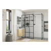 Iconix 760mm 8mm Glass Framed Wetroom Panel - Black