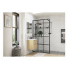 Iconix 760mm 8mm Glass Framed Wetroom Panel - Black