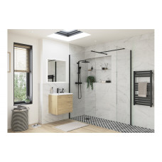 Iconix 500mm Wetroom Side Panel & Arm - Black