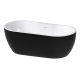 //2Go Freestanding 1650x745x580mm 0TH Bath - Gloss Black
