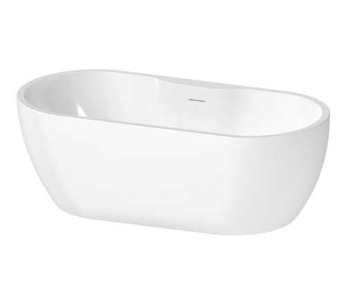 //2Go Freestanding 1650x745x580mm 0TH Bath - Gloss White