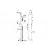 Vema Maira Black ABS Riser Rail w/Hose & Handset