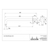Abode Uno Wall Shower Arm - Chrome