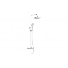 VitrA Aquaheat Bliss 240 Thermostatic Shower Column w/2-Function Overhead - Chrome