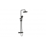 VitrA Aquaheat Bliss 240 Thermostatic Shower Column w/2-Function Overhead - Matt Black