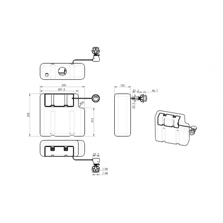 Concealed Cistern (Bottom Inlet)