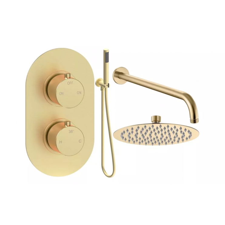 Shower Valve Mixer Packs Brushed Brass