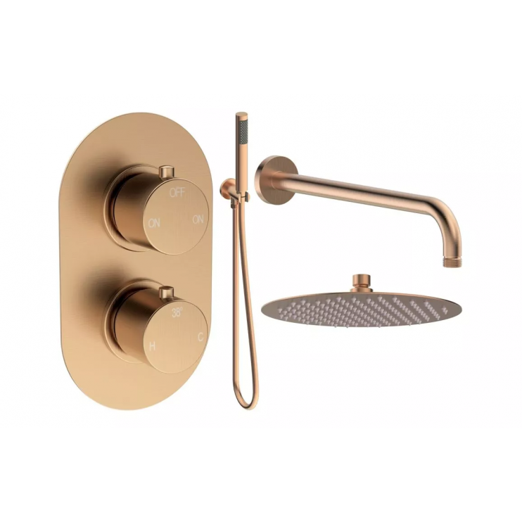 Shower Valve Mixer Packs Brushed Bronze