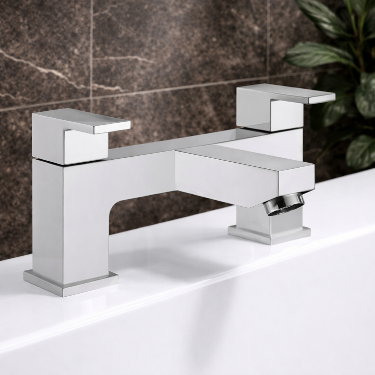 Ponza Bath Filler - Chrome Bathroom Taps