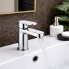 Bathroom Basin Mixers Chrome DITS1314 Santo Basin Mixer & Waste - Chrome Bathroom Taps