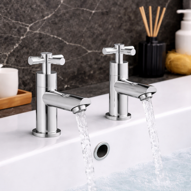 Orford Bath Taps - Chrome Bathroom Taps