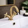Abode Serenitie Basin Mixer - Antique Brass Bathroom Taps