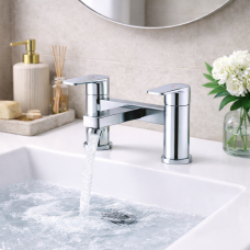 Abode Aquip Deck Mounted Bath Filler - Chrome Bathroom Taps