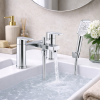 Abode Aquip Deck Mounted Bath Shower Mixer - Chrome Bathroom Taps