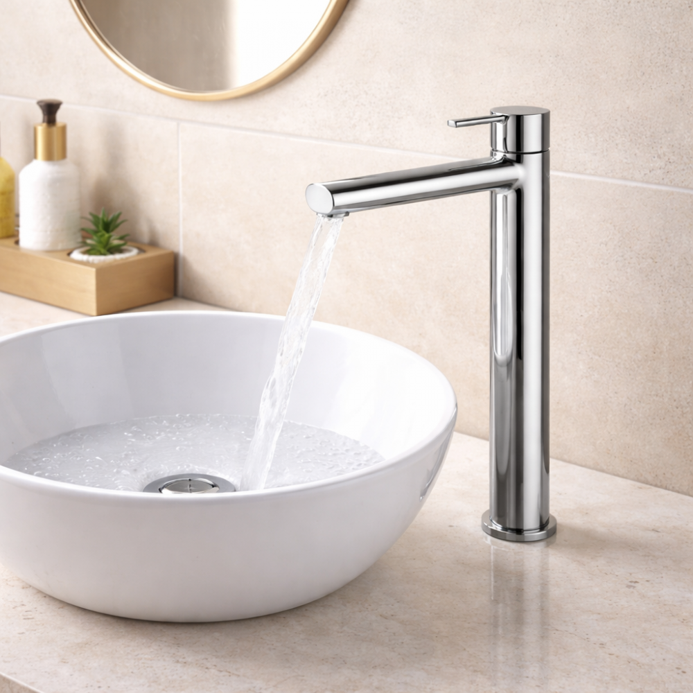 Tall Basin Bathroom Mixers Chrome DITS1404 Evola Tall Basin Mixer - Chrome Bathroom Taps
