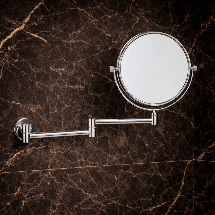 Origins Living Hutton Reversible 5x Magnifying Wall Mirror - Chrome HTN-007520-CH