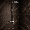 Columns Showers Chrome DICM0866 Square Thermostatic Bar Mixer w/Riser Kit - Chrome