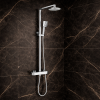 Columns Showers Chrome DICM0584 Cosmic Square Thermostatic Bar Mixer w/Riser Kit - Chrome