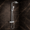 Cosmic Square Thermostatic Bar Mixer w/Riser Kit - Chrome